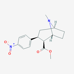 molecular formula C16H20N2O4 B137472 (1R,2S,3S,5S)-8-Methyl-3-(4-nitro-phenyl)-8-aza-bicyclo[3.2.1]octane-2-carboxylic acid methyl ester CAS No. 127279-73-6