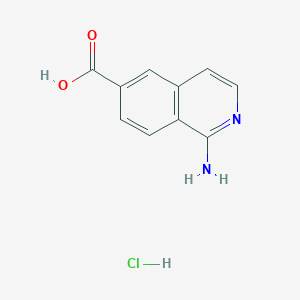 molecular formula C10H9ClN2O2 B1374722 1-Aminoisoquinoline-6-carboxylic acid hydrochloride CAS No. 215453-68-2
