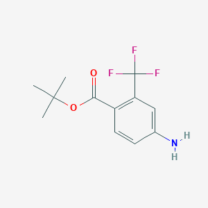 molecular formula C12H14F3NO2 B1374725 Tert-butyl 4-amino-2-(trifluoromethyl)benzoate CAS No. 1311200-05-1