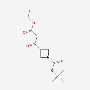 molecular formula C13H21NO5 B1374726 1-Boc-3-(3-乙氧基-3-氧代丙酰基)氮杂环丁烷 CAS No. 1025029-60-0