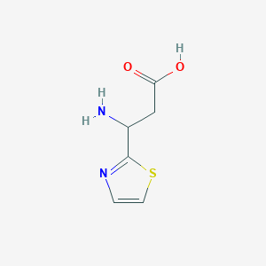 molecular formula C6H8N2O2S B1374727 3-Amino-3-(1,3-thiazol-2-yl)propanoic acid CAS No. 52396-78-8