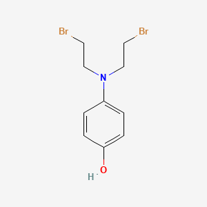 molecular formula C10H13Br2NO B13747296 Phenol, p-(bis(2-bromoethyl)amino)- CAS No. 21667-05-0
