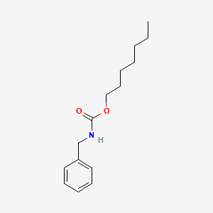 molecular formula C15H23NO2 B13747320 Carbamic acid, (phenylmethyl)-, heptyl ester CAS No. 124069-02-9