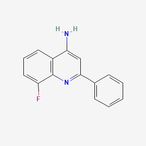molecular formula C15H11FN2 B13747354 8-Fluoro-2-phenylquinolin-4-amine CAS No. 1189106-15-7