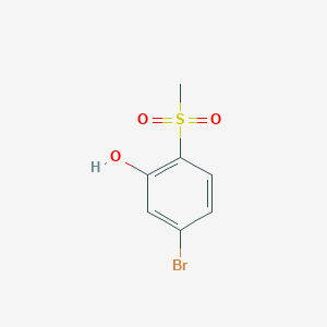 molecular formula C7H7BrO3S B1374736 5-Bromo-2-methanesulfonylphenol CAS No. 1426958-41-9