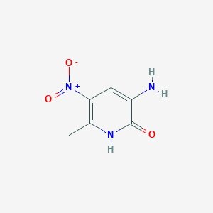 molecular formula C6H7N3O3 B1374743 3-amino-6-methyl-5-nitropyridin-2(1H)-one CAS No. 85216-58-6