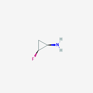 molecular formula C3H6FN B137475 (1R,2S)-2-fluorocyclopropanamine CAS No. 143062-83-3