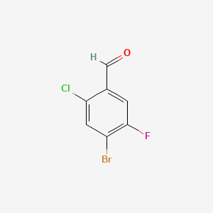 molecular formula C7H3BrClFO B1374755 2-Chloro-4-Bromo-5-fluorobenzaldehyde CAS No. 1214386-29-4