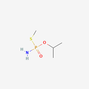 molecular formula C4H12NO2PS B13747550 Phosphoramidothioic acid, O-isopropyl S-methyl ester CAS No. 10265-95-9