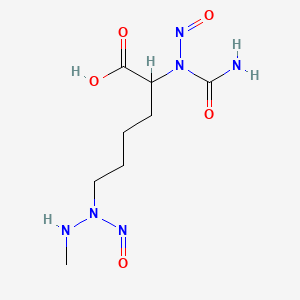 molecular formula C8H16N6O5 B13747565 N(sup 2)-Carbamoyl-N(sup 2),N(sup 6)-dinitroso-N(sup 6)-methylaminolysine CAS No. 102586-07-2