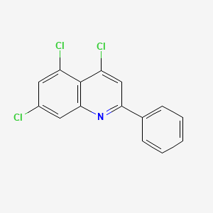 molecular formula C15H8Cl3N B13747573 4,5,7-Trichloro-2-phenylquinoline CAS No. 1155602-25-7