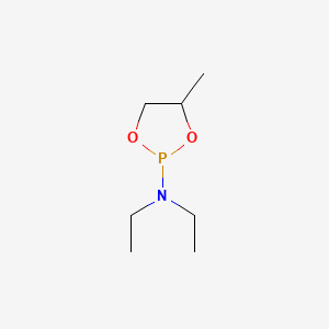 molecular formula C7H16NO2P B13747620 N,N-Diethyl-4-methyl-1,3,2-dioxaphospholan-2-amine CAS No. 3440-92-4