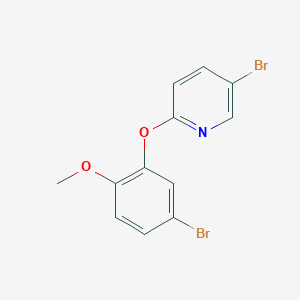 molecular formula C12H9Br2NO2 B1374774 5-Bromo-2-(5-bromo-2-methoxyphenoxy)pyridine CAS No. 1381944-78-0