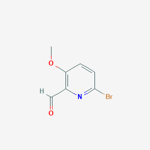 molecular formula C7H6BrNO2 B1374788 6-Bromo-3-methoxypicolinaldehyde CAS No. 945954-95-0