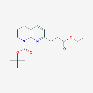 tert-Butyl 7-(3-ethoxy-3-oxopropyl)-3,4-dihydro-1,8-naphthyridine-1(2H)-carboxylate