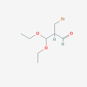 molecular formula C8H15BrO3 B1374795 2-(溴甲基)-3,3-二乙氧基丙醛 CAS No. 59067-07-1