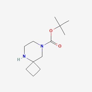 molecular formula C12H22N2O2 B1374799 tert-Butyl 5,8-diazaspiro[3.5]nonane-8-carboxylate CAS No. 886766-31-0