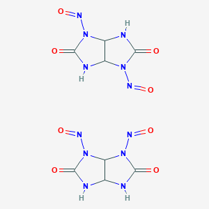 molecular formula C8H8N12O8 B137481 Dnsgu CAS No. 157203-19-5