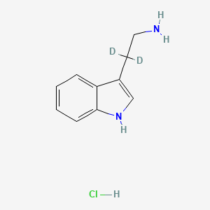molecular formula C10H13ClN2 B13748177 TRYPTAMINE-beta,beta-D2 HCL 