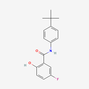 molecular formula C17H18FNO2 B13748189 N-(4-tert-butylphenyl)-5-fluoro-2-hydroxybenzamide 