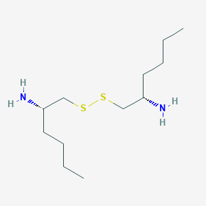 molecular formula C12H28N2S2 B137482 1-(2-Aminohexyldisulfanyl)hexan-2-amine CAS No. 141364-75-2