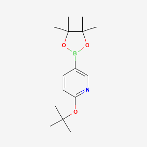 2-Tert-butoxy-5-(4,4,5,5-tetramethyl-1,3,2-dioxaborolan-2-YL)pyridine