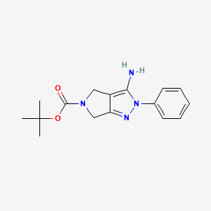 tert-butyl 3-amino-2-phenyl-2,6-dihydropyrrolo[3,4-c]pyrazole-5(4H)-carboxylate