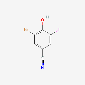molecular formula C7H3BrINO B13748278 3-Bromo-4-hydroxy-5-iodobenzonitrile CAS No. 3336-26-3