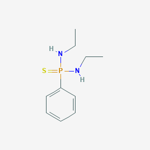 molecular formula C10H17N2PS B13748292 n,n'-Diethyl-p-phenylphosphonothioic diamide CAS No. 6278-47-3