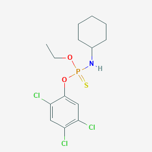 molecular formula C14H19Cl3NO2PS B13748401 Trichlorophenyl cyclohexylamido ethyl thiophosphate 