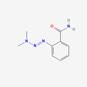 molecular formula C9H12N4O B13748405 2-(Dimethylaminodiazenyl)benzamide CAS No. 33330-89-1