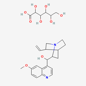 molecular formula C26H36N2O9 B13748420 Dura-Tab; Duraquin; Gluquinate; Quinaglute 
