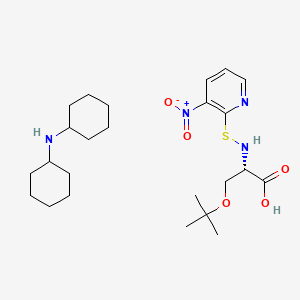 molecular formula C24H40N4O5S B13748453 N-(3-Nitro-2-pyridinesulfenyl)-O-T-*buty L-L-serine 