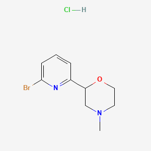 molecular formula C10H14BrClN2O B1374848 2-(6-Bromopyridin-2-yl)-4-methylmorpholine hydrochloride CAS No. 1361114-78-4