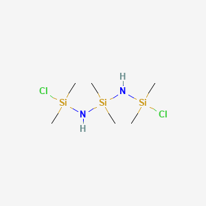 molecular formula C6H20Cl2N2Si3 B13748480 Silanediamine, N,N'-bis(chlorodimethylsilyl)-1,1-dimethyl- CAS No. 41319-39-5