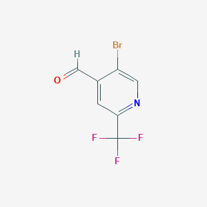 molecular formula C7H3BrF3NO B1374849 5-Bromo-2-(trifluoromethyl)isonicotinaldehyde CAS No. 944904-60-3