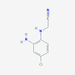 molecular formula C8H8ClN3 B13748520 2-(2-Amino-4-chloroanilino)acetonitrile 