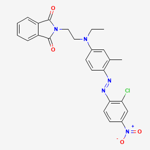 molecular formula C25H22ClN5O4 B13748535 N-[2-[[4-[(2-Chloro-4-nitrophenyl)azo]-M-tolyl]ethylamino]ethyl]phthalimide CAS No. 63133-94-8