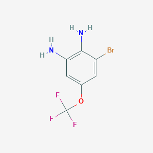 molecular formula C7H6BrF3N2O B1374855 3-Bromo-5-(trifluoromethoxy)benzene-1,2-diamine CAS No. 1191922-50-5