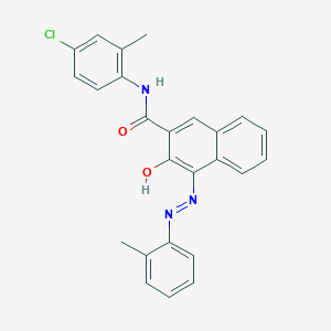 molecular formula C25H20ClN3O2 B13748554 N-(4-Chloro-2-methylphenyl)-3-hydroxy-4-[(2-methylphenyl)azo]naphthalene-2-carboxamide CAS No. 21839-86-1