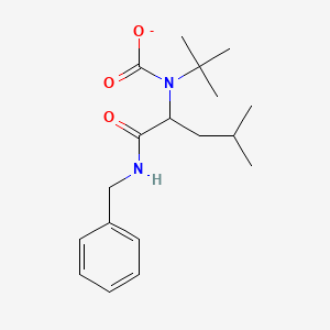 molecular formula C18H27N2O3- B13748582 N-Benzyl-N~2~-tert-butyl-N~2~-carboxylatoleucinamide CAS No. 101669-45-8