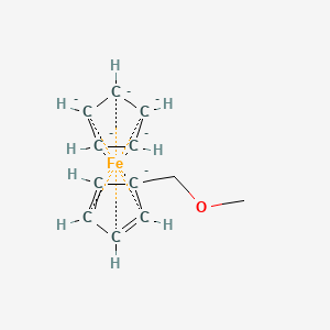 molecular formula C12H14FeO-6 B13748589 Cyclopentane;iron;5-(methoxymethyl)cyclopenta-1,3-diene 