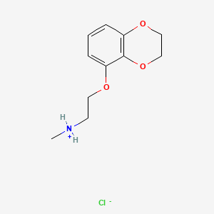 molecular formula C11H16ClNO3 B13748590 Ethylamine, 2-(1,4-benzodioxan-5-yloxy)-N-methyl-, hydrochloride CAS No. 2906-66-3