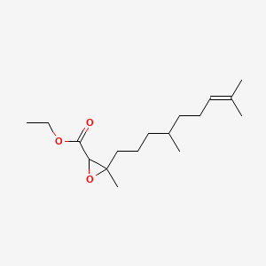 molecular formula C17H30O3 B13748628 Ethyl 2,3-epoxy-3,7,11-trimethyldodec-10-enoate CAS No. 23307-95-1