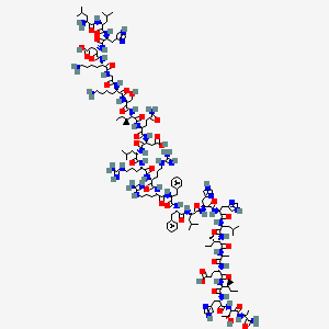 molecular formula C153H247N49O37 B13748630 L-Alaninamide,l-Leucyl-L-Leucyl-L-histidyl-L-a-aspartyl-L-Lysylglycyl-L-Lysyl-L-seryl-L-isoleucyl-L-glutaminyl-L-a-aspartyl-L-Leucyl-L-arginyl-l-arginyl-l-arginyl-l-phenylalanyl-l-phenylalanyl-l-leucy 