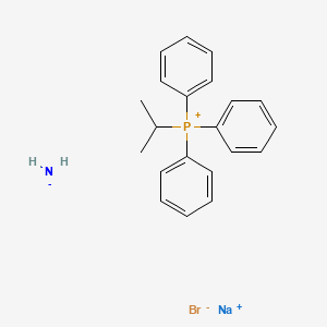 molecular formula C21H24BrNNaP B13748634 Sodium triphenyl(propan-2-yl)phosphanium bromide azanide (1/1/1/1) CAS No. 238083-06-2