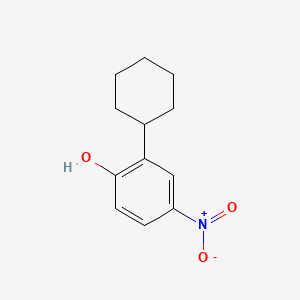 molecular formula C12H15NO3 B13748687 2-Cyclohexyl-4-nitrophenol CAS No. 6281-53-4