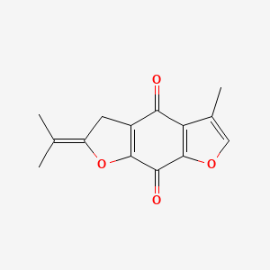 molecular formula C14H12O4 B13748749 Dihydrocyperaquinone CAS No. 27304-02-5
