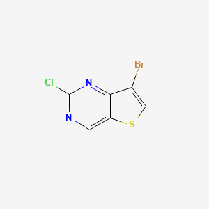 molecular formula C6H2BrClN2S B1374876 7-Bromo-2-chlorothieno[3,2-d]pyrimidine CAS No. 1152475-42-7