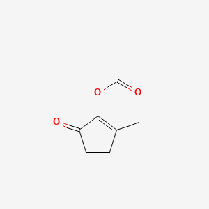 molecular formula C8H10O3 B13748775 2-Methyl-6-oxocyclopent-1-enyl acetate CAS No. 1196-22-1